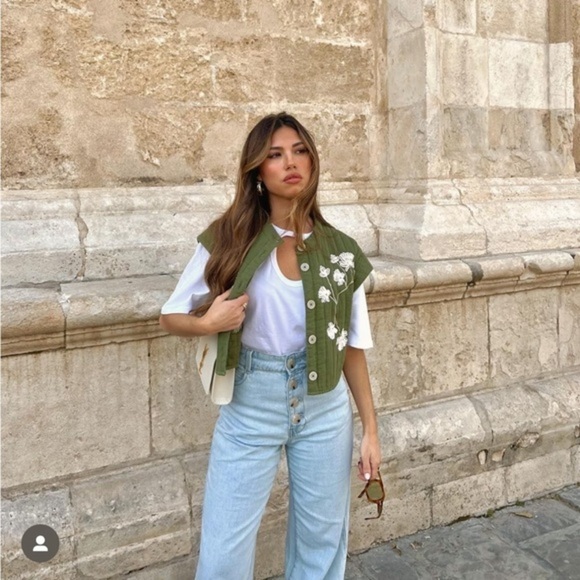 Zara embroidered quilted vest 7200/131 - Picture 11 of 16